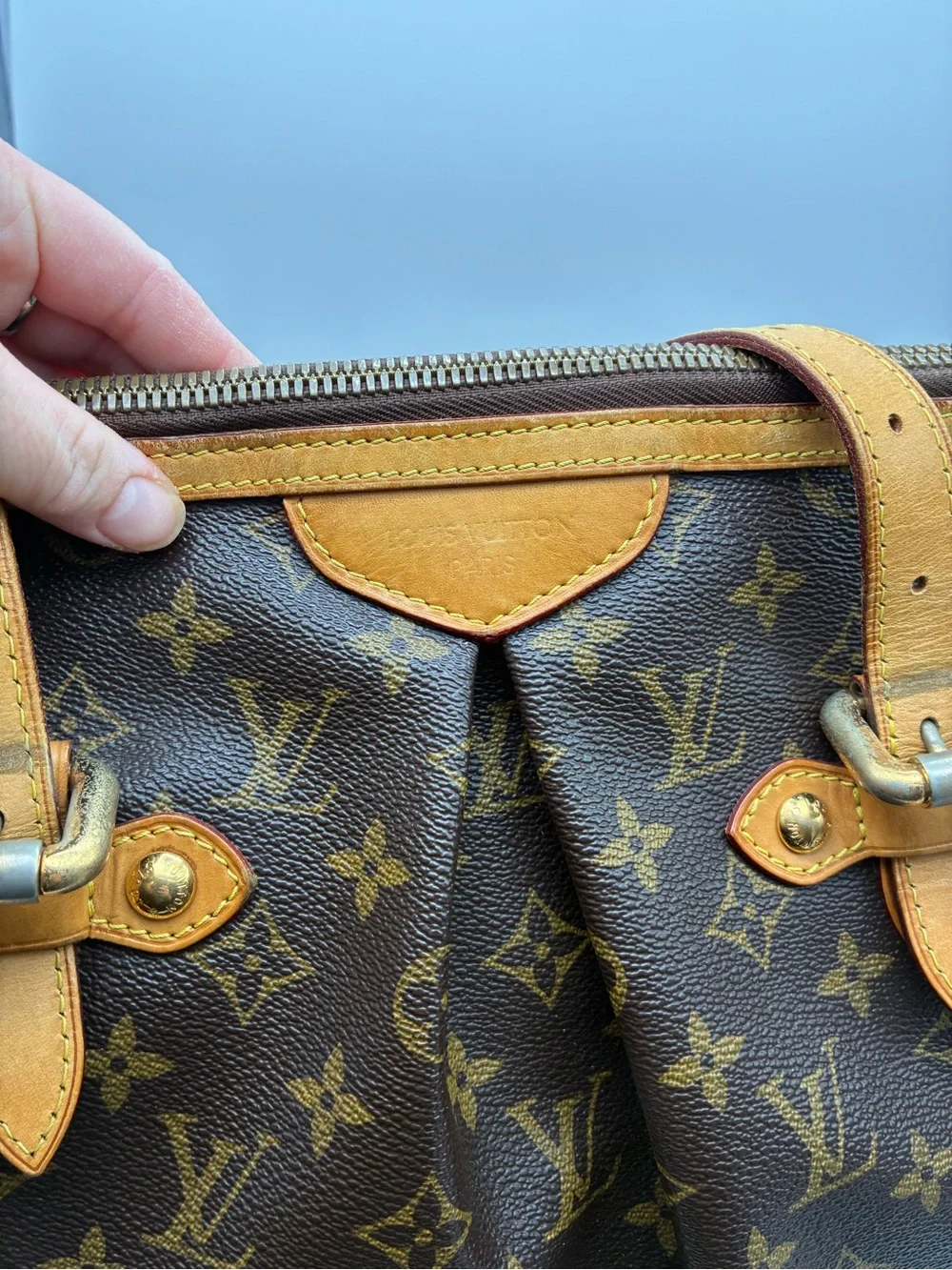 Louis Vuitton Palermo GM Monogram Canvas Shoulder with strap and COA